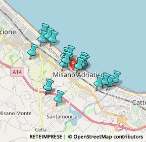 Mappa Via Liguria, 47843 Misano Adriatico RN, Italia (1.4405)