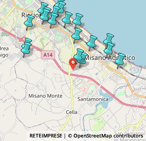 Mappa Via Fabbrini, 47843 Villaggio Argentina RN, Italia (2.34895)