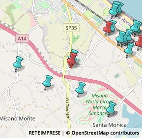 Mappa Via Fabbrini, 47843 Villaggio Argentina RN, Italia (1.464)