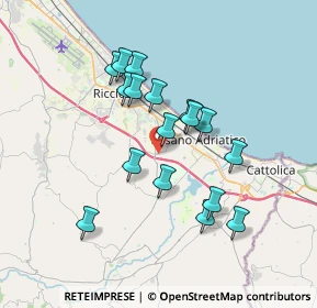 Mappa Via Fabbrini, 47843 Villaggio Argentina RN, Italia (3.17294)