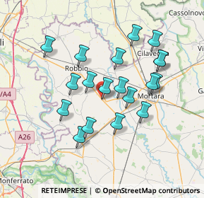 Mappa SP596, 27030 Sant'Angelo Lomellina PV, Italia (6.50053)