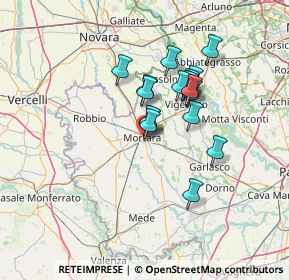 Mappa Via de Murini, 27036 Mortara PV, Italia (10.39)