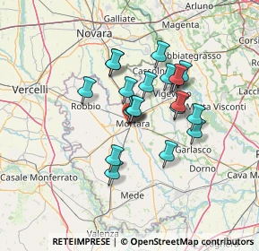 Mappa Viale Raffaello Sanzio, 27036 Mortara PV, Italia (10.524)