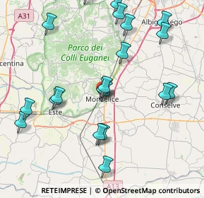 Mappa Via 28 Aprile, 35043 Monselice PD, Italia (9.0475)
