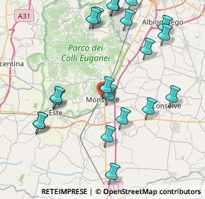 Mappa Via Dante, 35043 Monselice PD, Italia (9.338)