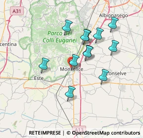 Mappa Via Dante, 35043 Monselice PD, Italia (6.3275)
