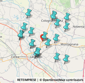 Mappa Via Guglielmo Marconi, 37046 Minerbe VR, Italia (7.0255)