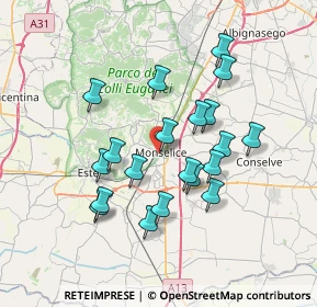 Mappa Via Puccini, 35043 Monselice PD, Italia (6.441)