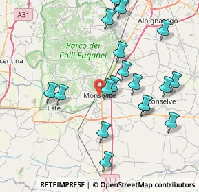 Mappa Via Giacomo Zanellato, 35043 Monselice PD, Italia (8.8425)