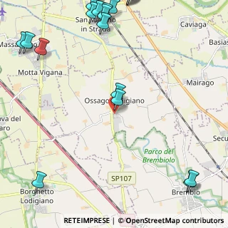 Mappa Via Roma, 26816 Ossago Lodigiano LO, Italia (3.4575)