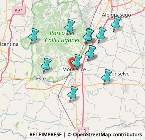 Mappa Via Giuseppe Verdi, 35043 Monselice PD, Italia (6.57583)