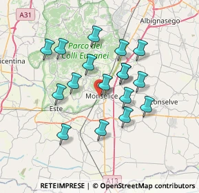 Mappa Via Giuseppe Verdi, 35043 Monselice PD, Italia (6.13353)