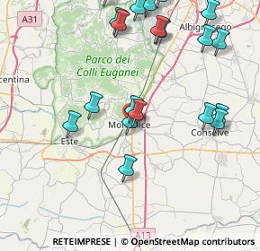 Mappa Via Cesare Battisti, 35043 Monselice PD, Italia (9.3335)
