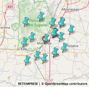Mappa Via Cesare Battisti, 35043 Monselice PD, Italia (6.22789)