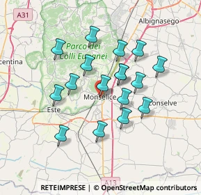 Mappa Via Cesare Battisti, 35043 Monselice PD, Italia (5.99824)