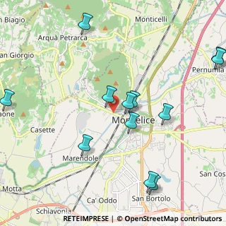 Mappa Via Valli, 35043 Monselice PD, Italia (2.41667)