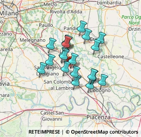 Mappa Via Aldo Moro, 26816 Ossago Lodigiano LO, Italia (9.7905)