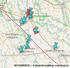 Mappa Via Aldo Moro, 26816 Ossago Lodigiano LO, Italia (7.34545)