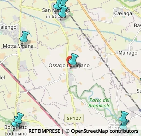Mappa Via Aldo Moro, 26816 Ossago Lodigiano LO, Italia (3.43273)