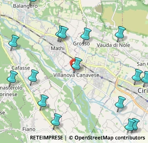 Mappa Strada Vecchia di Lanzo, 10070 Villanova Canavese TO, Italia (2.895)