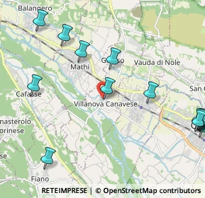 Mappa Strada Vecchia di Lanzo, 10070 Villanova Canavese TO, Italia (2.84357)