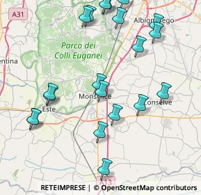 Mappa Via S. Pellico, 35043 Monselice PD, Italia (9.356)