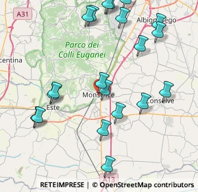 Mappa Via San Luigi, 35043 Monselice PD, Italia (9.3615)