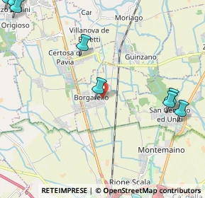 Mappa Via Leonardo da Vinci, 27010 Borgarello PV, Italia (3.71286)