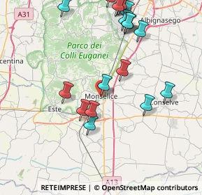 Mappa Piazza Ossicella, 35043 Monselice PD, Italia (9.3375)