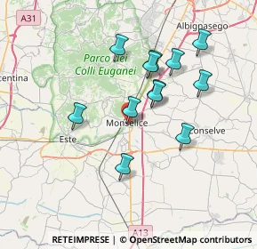 Mappa Via S. Luigi, 35043 Monselice PD, Italia (6.315)