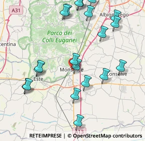 Mappa Via S. Luigi, 35043 Monselice PD, Italia (9.3555)