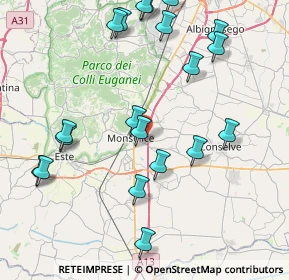 Mappa Via Galeno, 35043 Monselice PD, Italia (9.4095)