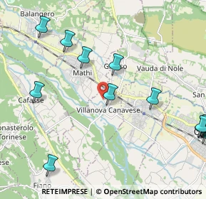 Mappa Via dell'Industria, 10070 Villanova Canavese TO, Italia (2.87714)