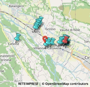 Mappa Via dell'Industria, 10070 Villanova Canavese TO, Italia (1.431)