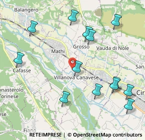 Mappa Via dell'Industria, 10070 Villanova Canavese TO, Italia (2.38538)