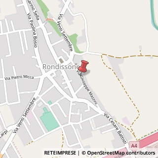 Mappa Via Giuseppe Mazzini, 33, 10030 Rondissone, Torino (Piemonte)