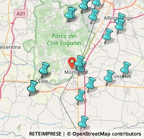 Mappa Via Isola Verso Monte, 35043 Monselice PD, Italia (9.4435)