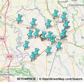 Mappa Via Giuseppe Mazzini, 27030 Sant'Angelo Lomellina PV, Italia (6.48947)