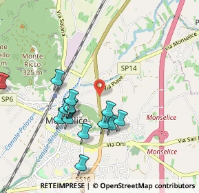 Mappa Via Alessandro Volta, 35043 Monselice PD, Italia (0.96)
