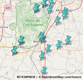 Mappa Via Alessandro Volta, 35043 Monselice PD, Italia (9.2795)