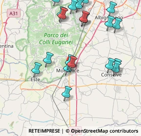 Mappa Via Alessandro Volta, 35043 Monselice PD, Italia (9.101)