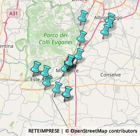Mappa Via Alessandro Volta, 35043 Monselice PD, Italia (6.06611)
