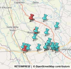 Mappa Via dell'Alpino, 37051 Bovolone VR, Italia (7.6585)