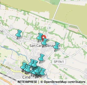 Mappa Via San Carlo, 10070 San Carlo Canavese TO, Italia (1.321)