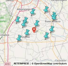 Mappa Via Ronco, 35020 Terrassa Padovana PD, Italia (7.30583)