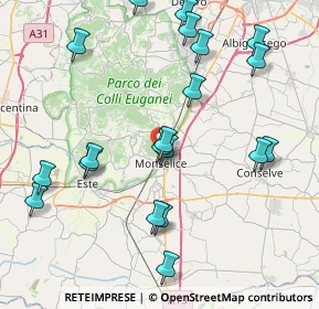 Mappa Via Sottomonte, 35043 Monselice PD, Italia (9.0455)