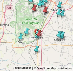 Mappa Via Sottomonte, 35043 Monselice PD, Italia (9.124)