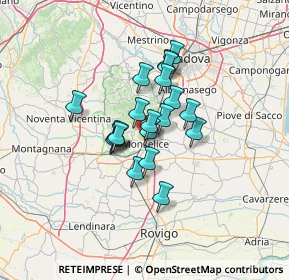Mappa Via Sottomonte, 35043 Monselice PD, Italia (8.878)