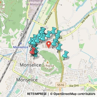Mappa Via Galileo Galilei, 35043 Monselice PD, Italia (0.3148)