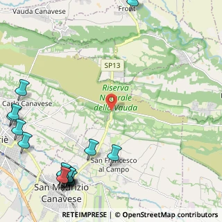 Mappa SP 13, 10070 San Francesco al Campo TO (3.4935)